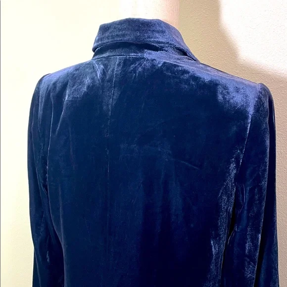NWT’s Gorgeous Coldwater Creek Midnight Blue Velvet Blazer Size 8